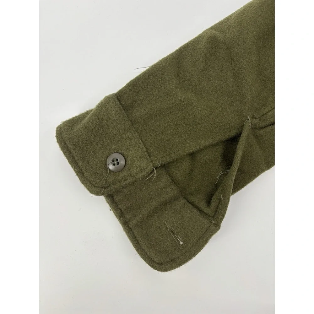 US Military OG 108 Wool Field Shirt Olive Green Cold Medium Vintage Coat Issued